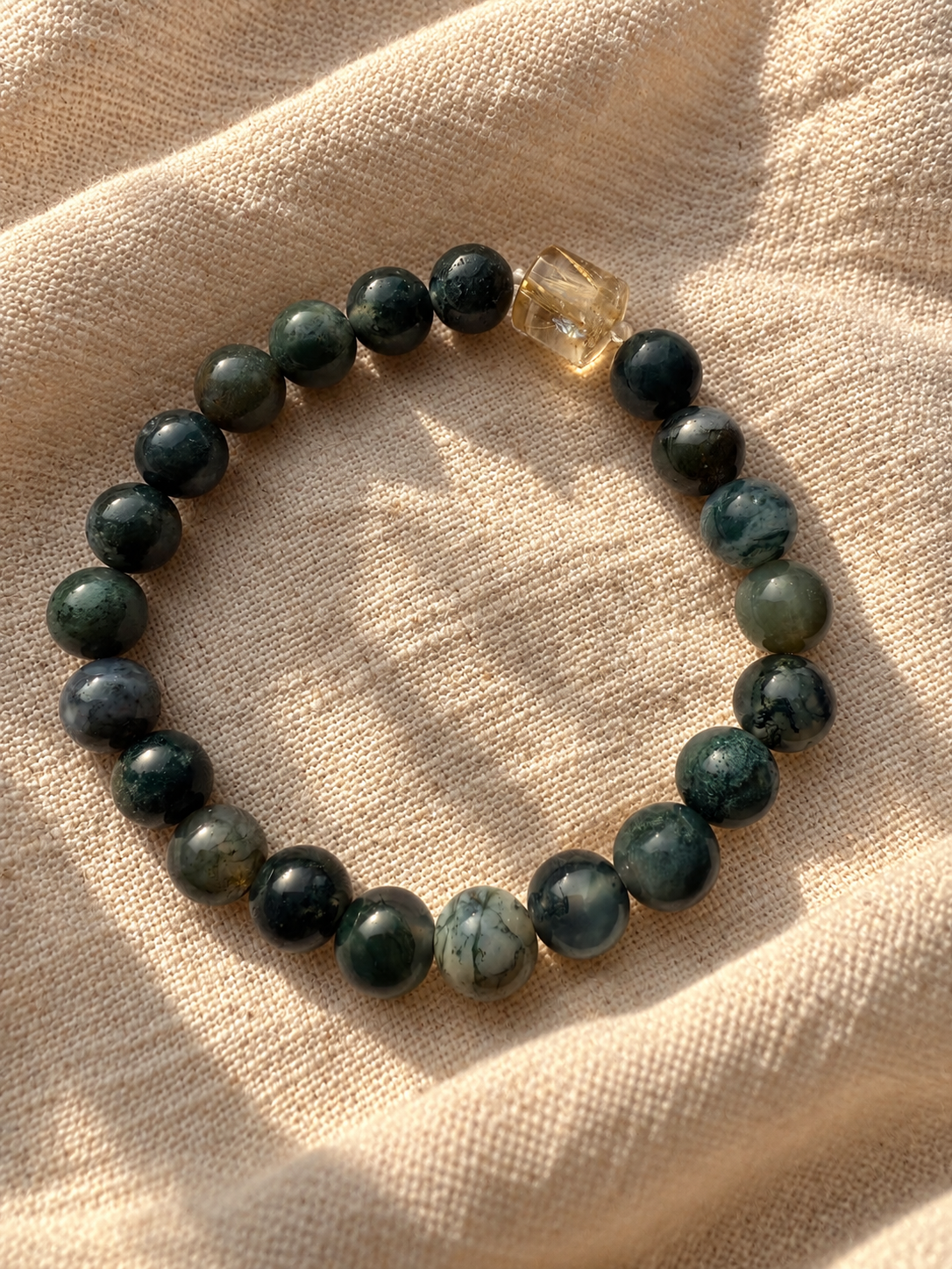 Moss Agate & Rutile