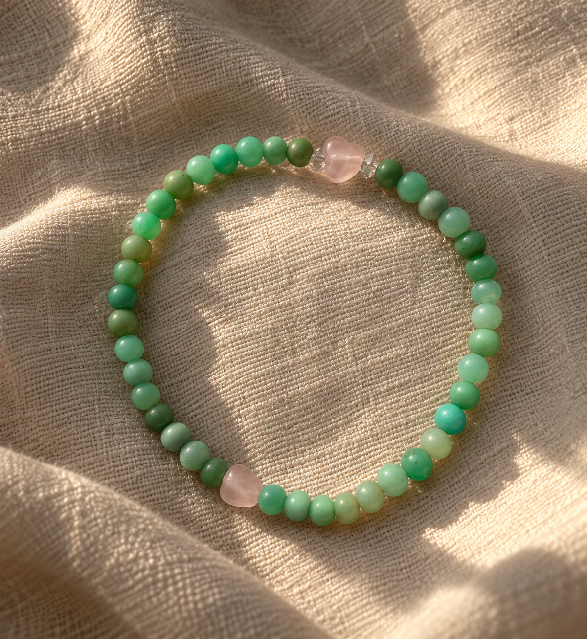 Chrysoprase & Rose Quartz