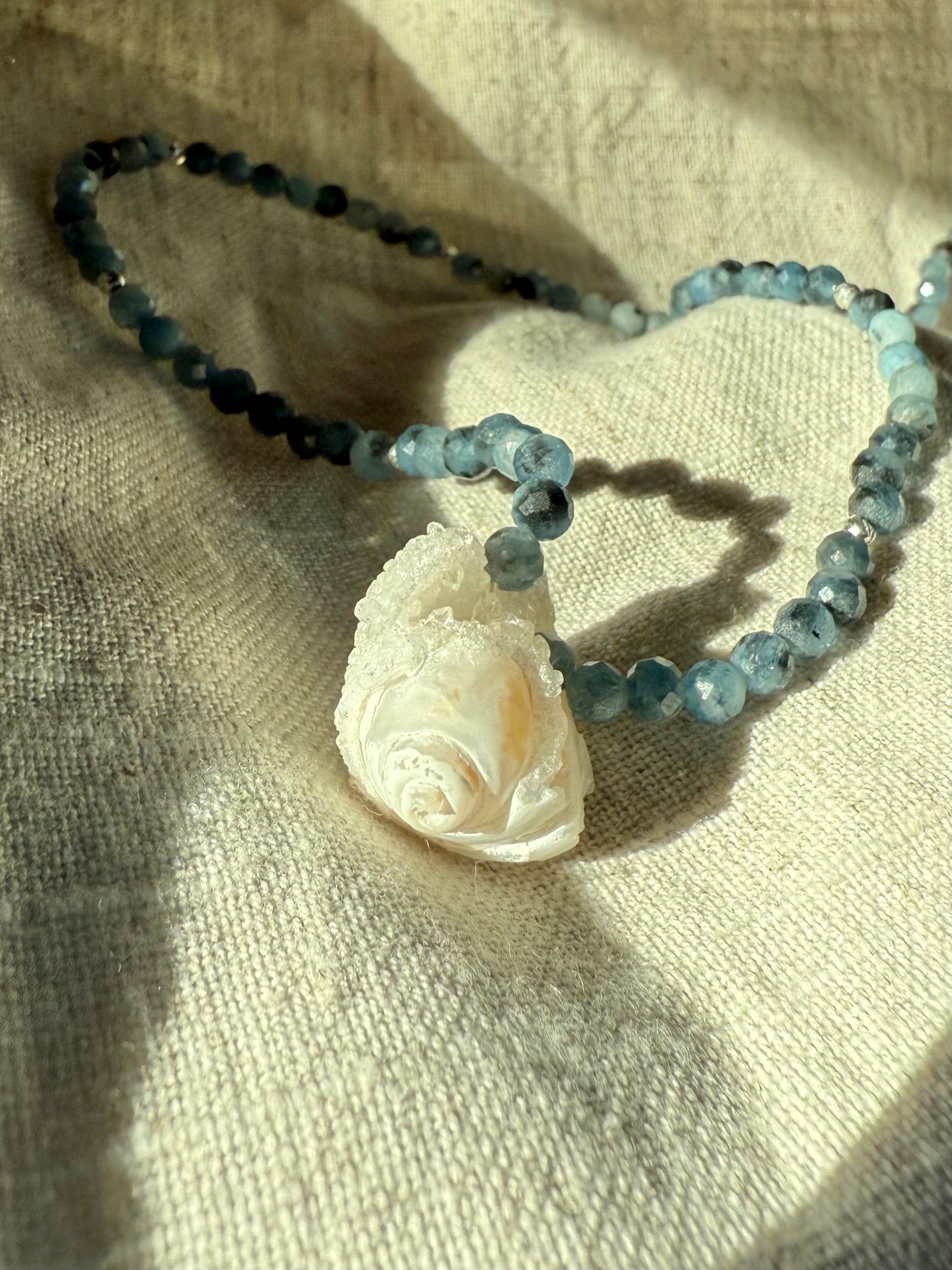 Aqua Spiral Necklace (PREORDER)