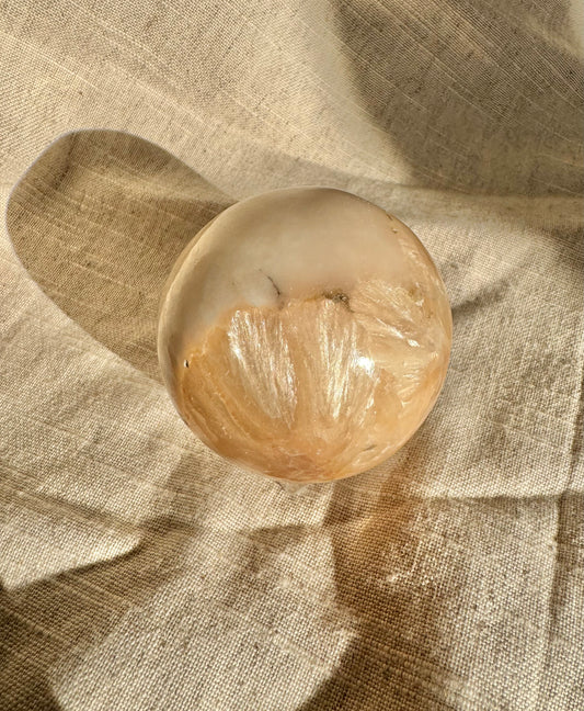 Scolecite Stilbite Sphere