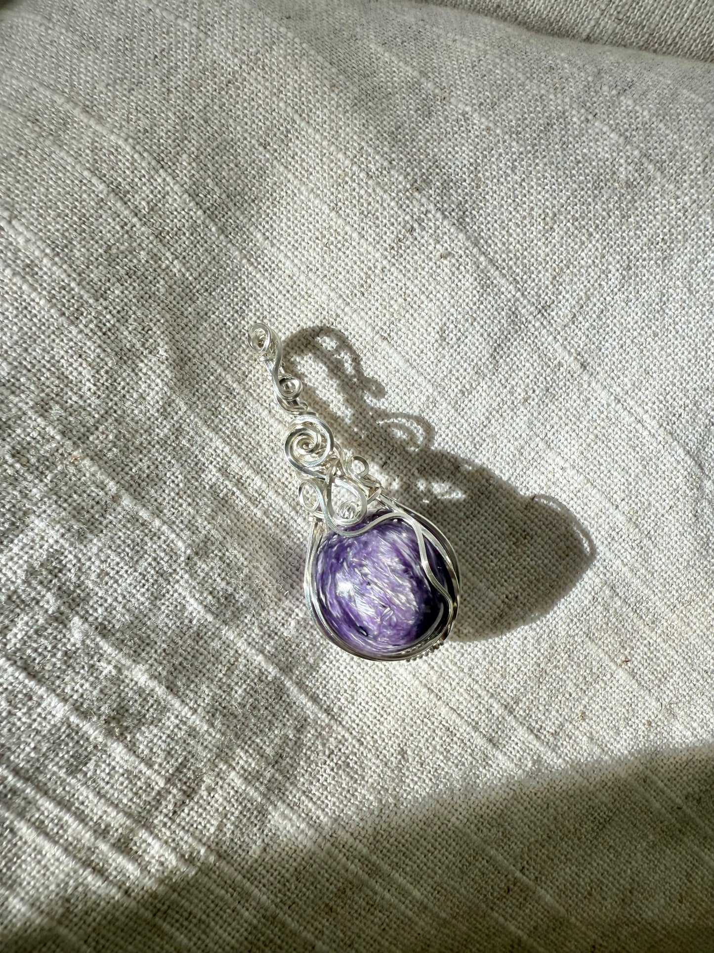 Charoite Planet Pendant