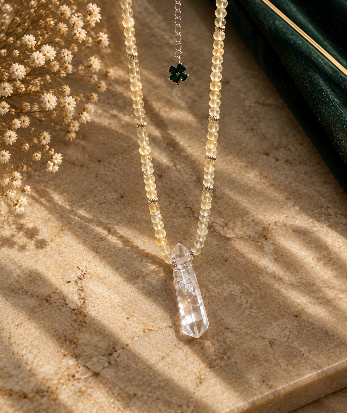 Rutile Vogel Quartz Necklace